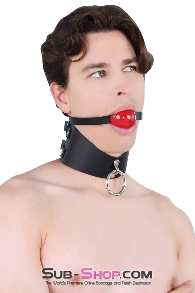 1656A Surrender 3" Black Leather Posture Collar - Image 4