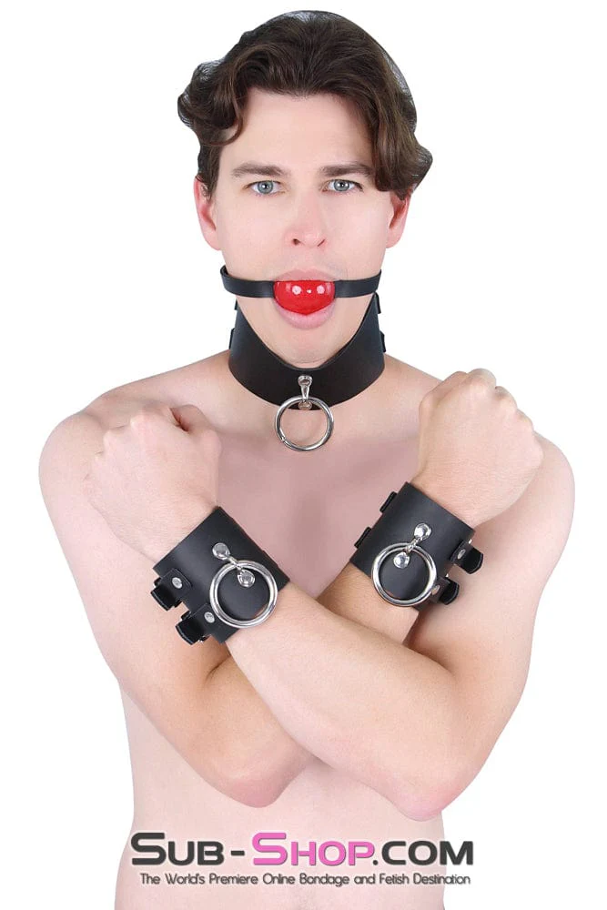 1656A Surrender 3" Black Leather Posture Collar - Image 7