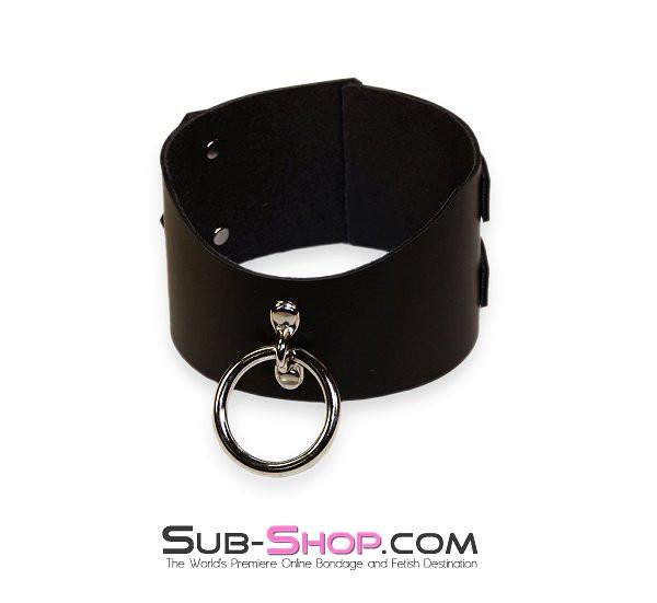 1656A Surrender 3" Black Leather Posture Collar - Image 8