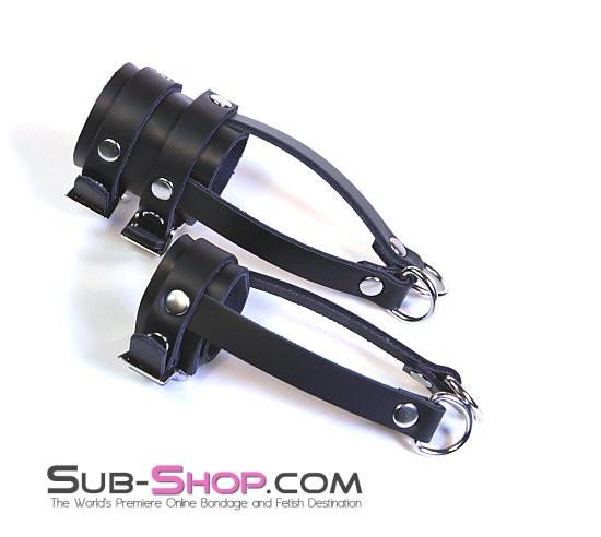 0788A Leather Buckling Ball Stretcher Bondage Strap - Image 3