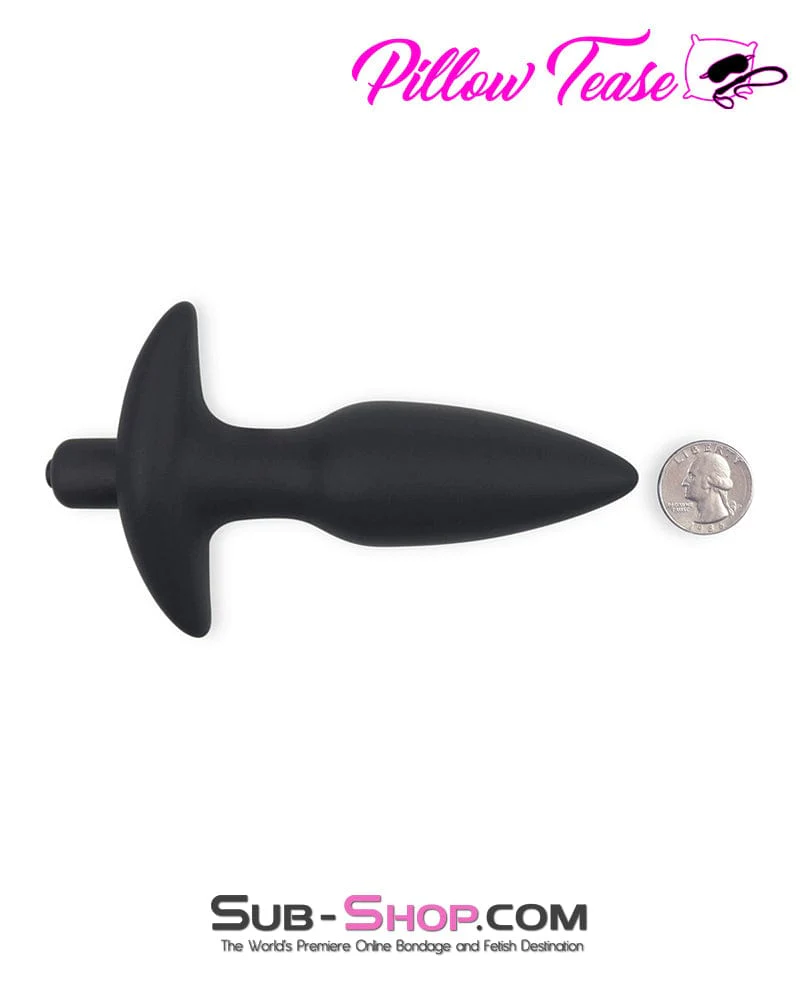 3496M      <b>BOGO!</b> Booster Rocket Big Black Silicone Vibrating Anal Plug - Image 4