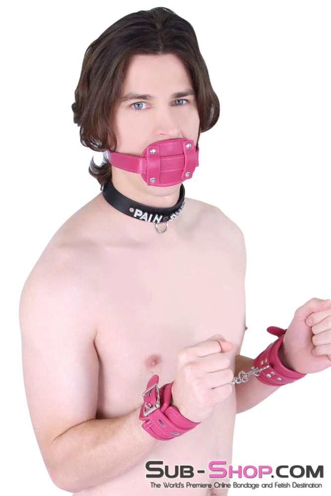 9054DL Deep Throat Sex Bomb Pink Locking 4" Long Rubber Penis Gag - Image 16