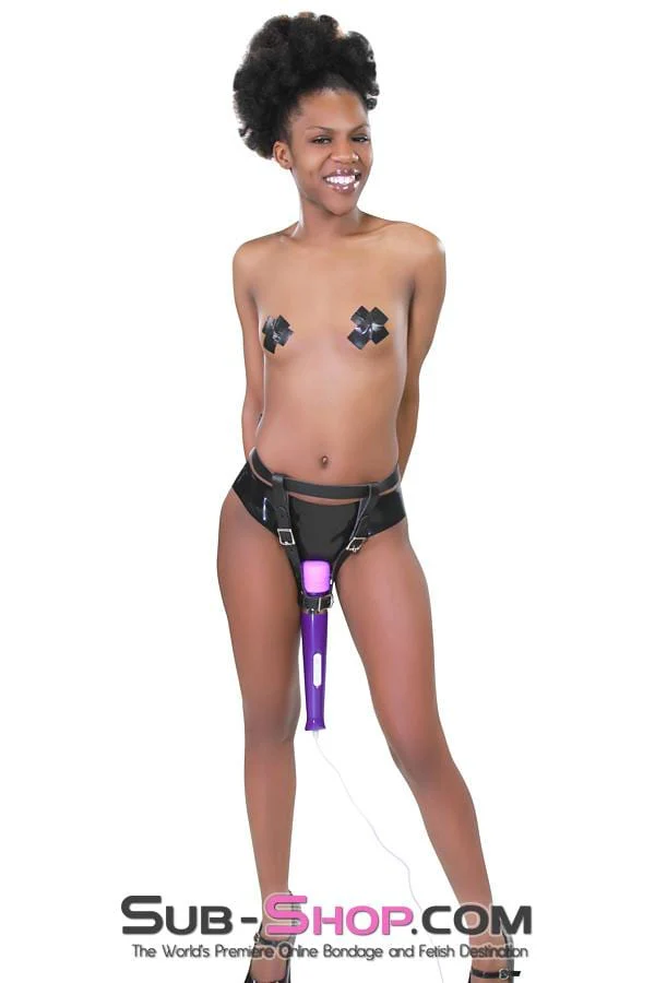 6723A Locking Forced Fantasy Orgasms Bondage Vibrator Harness - Image 14
