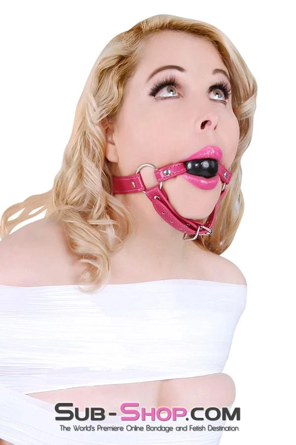 9061DL Sex Bomb Pink Strap Rubber Ballgag with Chin Strap - LAST CHANCE - Final Closeout! - Image 12
