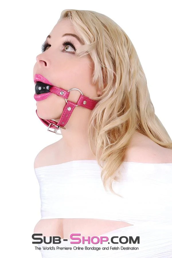 9061DL Sex Bomb Pink Strap Rubber Ballgag with Chin Strap - LAST CHANCE - Final Closeout! - Image 14