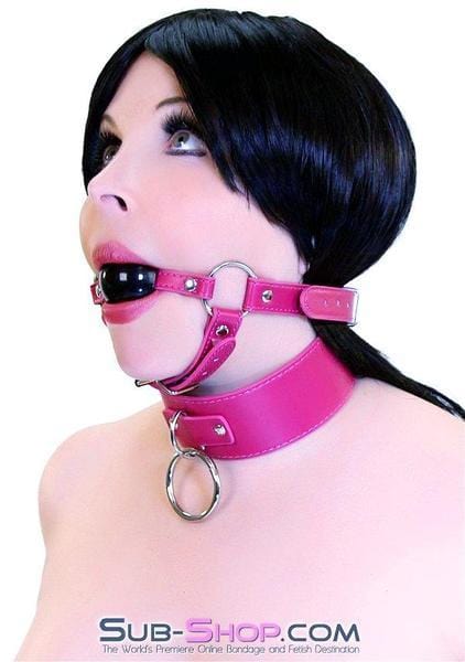 9061DL Sex Bomb Pink Strap Rubber Ballgag with Chin Strap - LAST CHANCE - Final Closeout! - Image 17