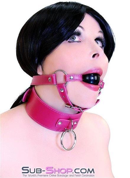 9061DL Sex Bomb Pink Strap Rubber Ballgag with Chin Strap - LAST CHANCE - Final Closeout! - Image 18