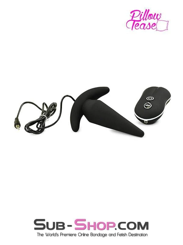 1482M      Silicone Anal Mini Rocket Vibrating Butt Plug, Black - Image 3